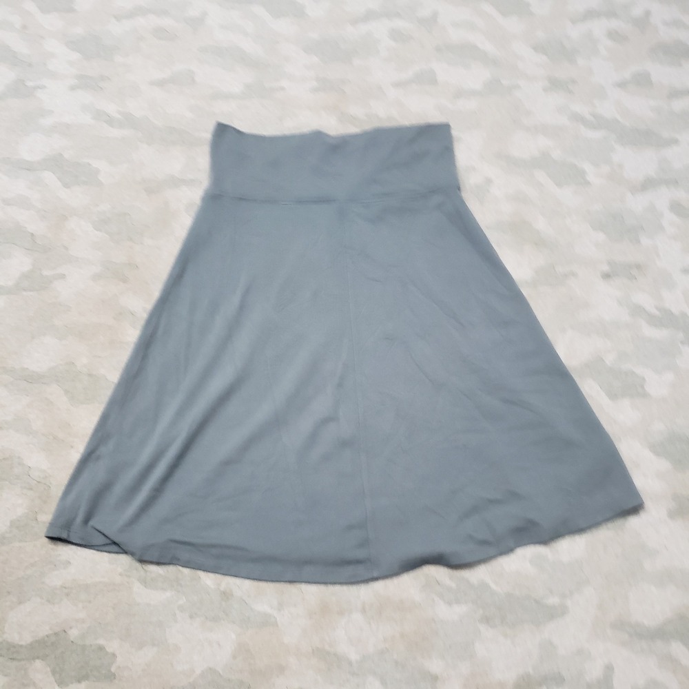 Athleta Skirt Womens Large Gray A-Line High Waist Stretch Casual Pull On
